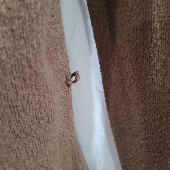 MODA international size small wool blend tan brown long cardigan duster - Picture 3 of 4